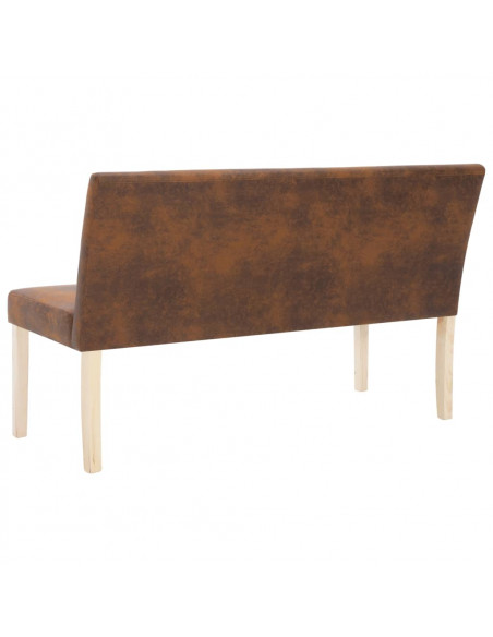 Panca 139,5 cm Marrone in Pelle Scamosciata Artificiale