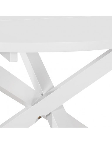 Tavolo da Pranzo Bianco 120x75 cm in MDF