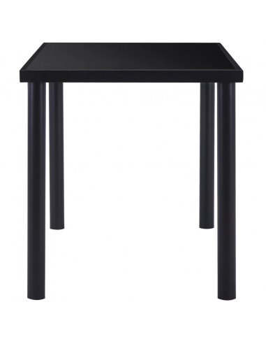 Tavolo da Pranzo Nero 140x70x75 cm in Vetro Temperato