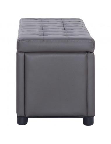 Cassapanca 87,5 cm Grigia in Similpelle