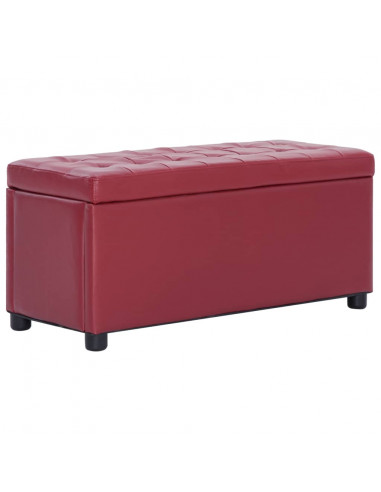 Cassapanca 87,5 cm Rosso Vino in Similpelle