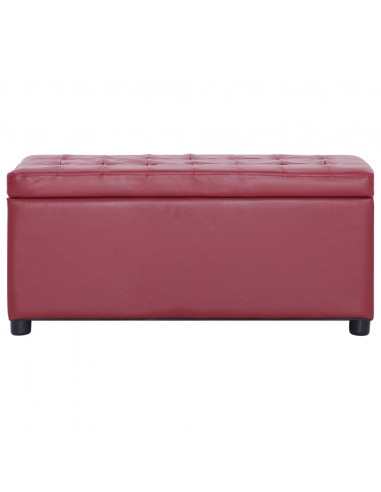 Cassapanca 87,5 cm Rosso Vino in Similpelle