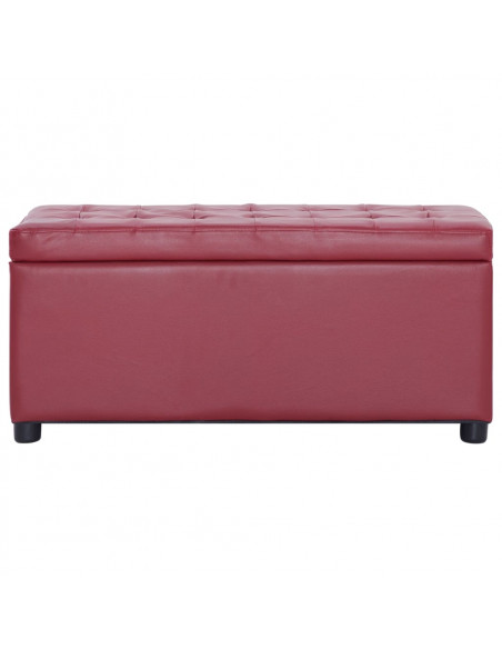 Cassapanca 87,5 cm Rosso Vino in Similpelle