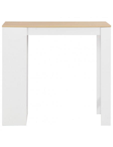 Tavolo da Bar con Ripiano Bianco 110x50x103 cm