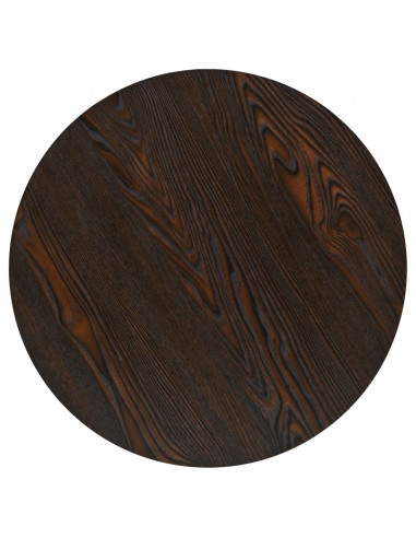 Tavolo Bistrot in MDF e Acciaio Rotondo 60x75 cm Cenere Scura