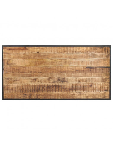 Tavolo da Pranzo 140 cm in Legno di Mango Grezzo
