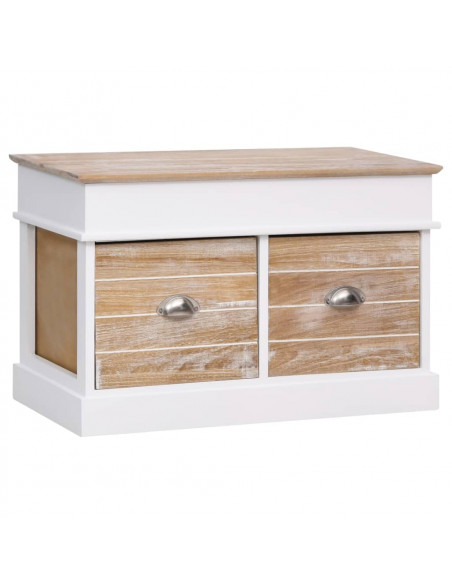 Panca da Ingresso 70x35x45 cm in Legno di Paulownia
