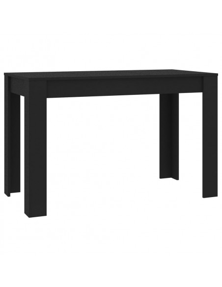 Tavolo da Pranzo Nero 120x60x76 cm in Legno Multistrato