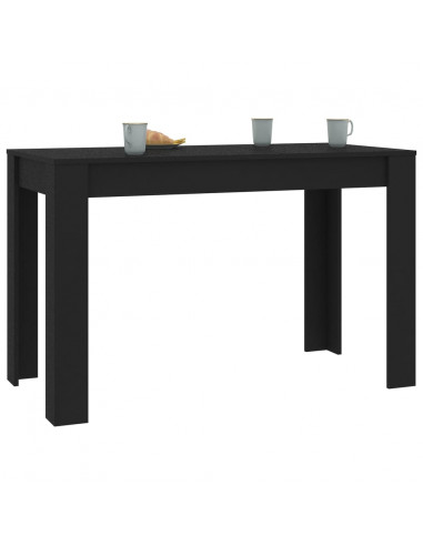 Tavolo da Pranzo Nero 120x60x76 cm in Legno Multistrato
