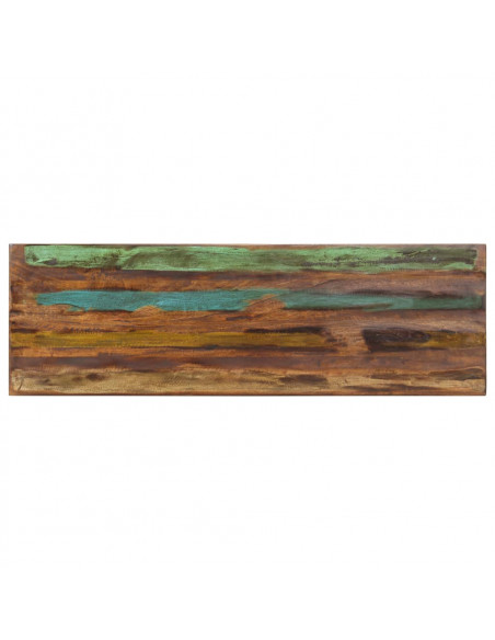 Panca 110 cm in Legno Massello di Recupero e Acciaio