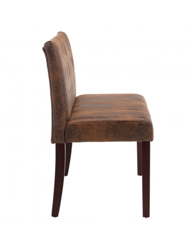 Panca 120 cm Marrone in Similpelle Scamosciata