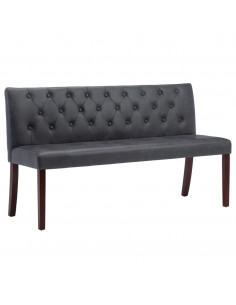 Panca 148,5 cm Grigia in Similpelle Scamosciata 2