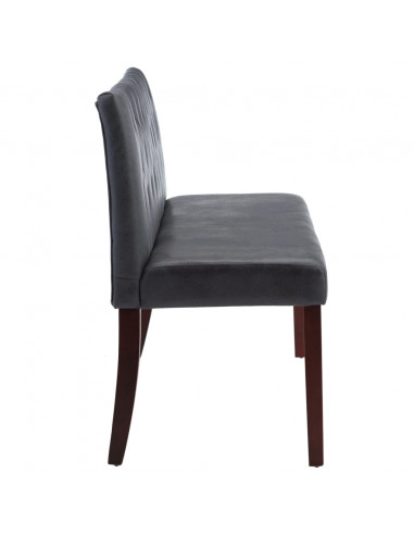 Panca 148,5 cm Grigia in Similpelle Scamosciata