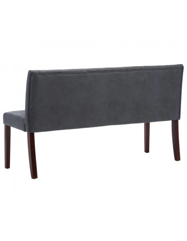 Panca 148,5 cm Grigia in Similpelle Scamosciata