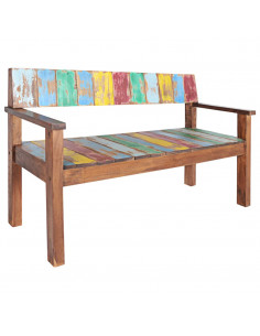 Panca 115 cm in Legno Massello di Recupero 2