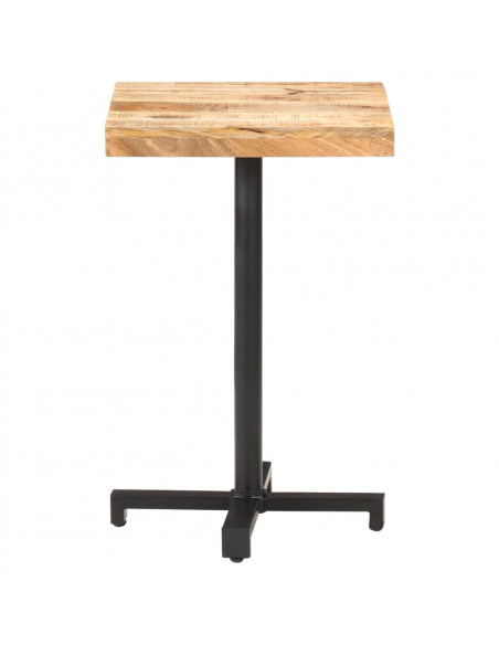 Tavolino da Bistrot Quadrato 50x50x75 cm Legno di Mango Grezzo