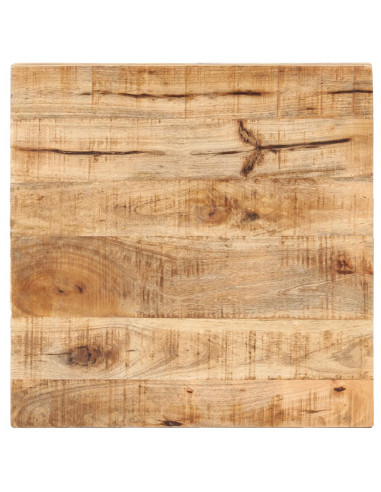 Tavolino da Bistrot Quadrato 50x50x75 cm Legno di Mango Grezzo