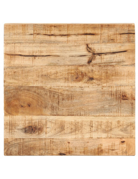 Tavolino da Bistrot Quadrato 50x50x75 cm Legno di Mango Grezzo
