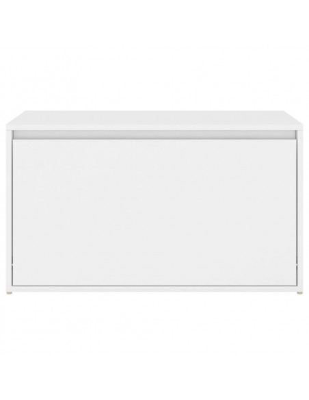 Panca da Ingresso 80x40x45 cm Bianca in Truciolato