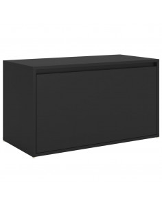 Panca da Ingresso 80x40x45 cm Nera in Truciolato 2