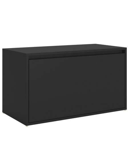 Panca da Ingresso 80x40x45 cm Nera in Truciolato