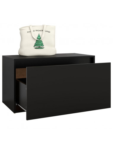 Panca da Ingresso 80x40x45 cm Nera in Truciolato