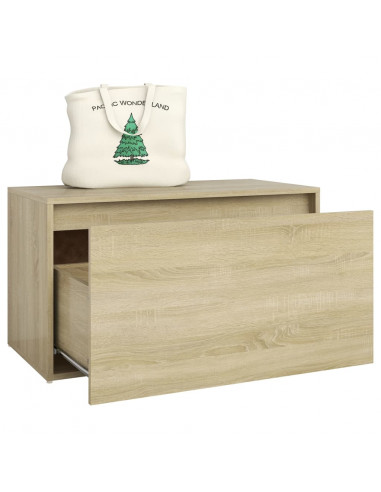 Panca da Ingresso 80x40x45 cm Rovere Sonoma Truciolato