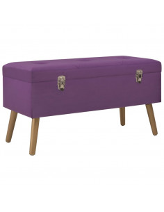 Panca con Vano Portaoggetti 80 cm Viola in Velluto 2