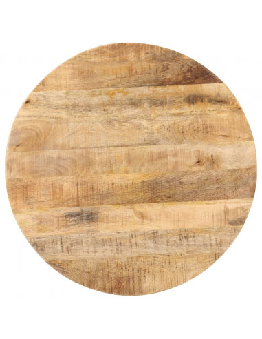 Tavolino da Bistrot Rotondo Ø70x75 cm in Legno di Mango Grezzo