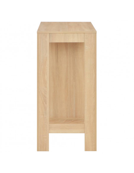 Tavolo da Bar con Ripiano Rovere 110x50x103 cm
