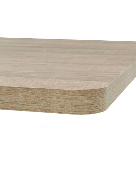 Tavolo Bistrot MDF e Acciaio Quadrato 80x80x75 cm Color Rovere