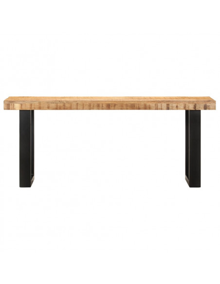 Panca 110 cm in Legno Massello di Mango e Acciaio