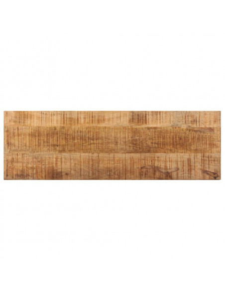 Panca 110 cm in Legno Massello di Mango e Acciaio