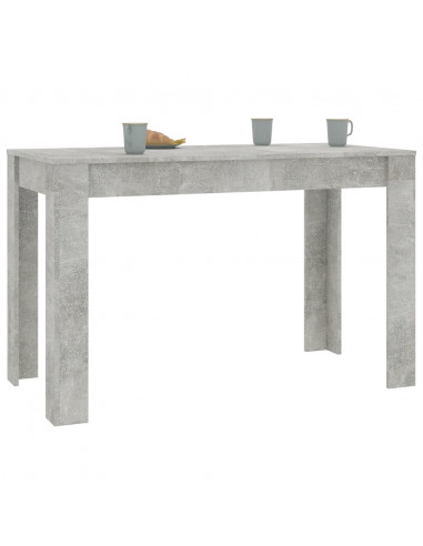 Tavolo da Pranzo Grigio Cemento 120x60x76 cm Legno Multistrato