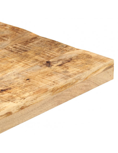 Tavolino da Bistrot Quadrato 70x70x75 cm Legno di Mango Grezzo