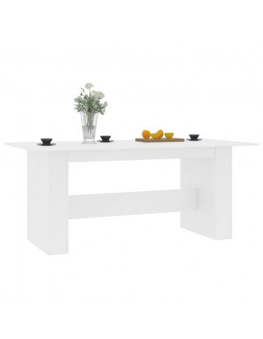Tavolo da Pranzo Bianco 180x90x76 cm in Legno Multistrato