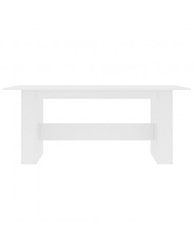 Tavolo da Pranzo Bianco 180x90x76 cm in Legno Multistrato