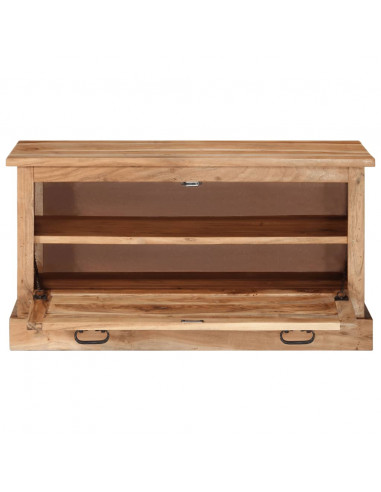 Panca con Scarpiera 85x40x45 cm in Legno Massello di Acacia