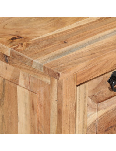 Panca con Scarpiera 85x40x45 cm in Legno Massello di Acacia