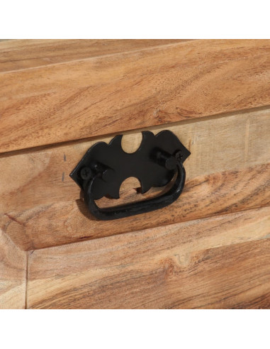 Panca con Scarpiera 85x40x45 cm in Legno Massello di Acacia