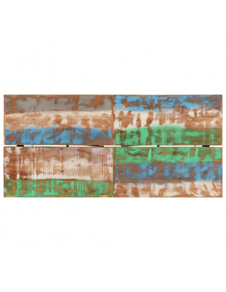 Tavolino da Bar 150x70x107cm Legno Massello di Recupero e Ferro