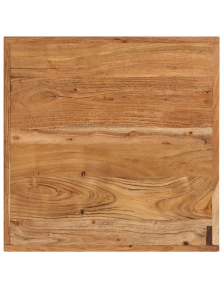 Tavolino da Bar 55x55x107cm in Legno Massello di Acacia e Ferro