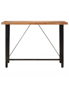 Tavolino da Bar 150x70x107 cm Legno Massello di Acacia e Ferro 2