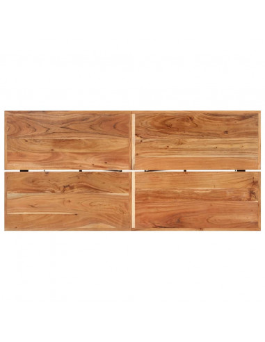 Tavolino da Bar 150x70x107 cm Legno Massello di Acacia e Ferro