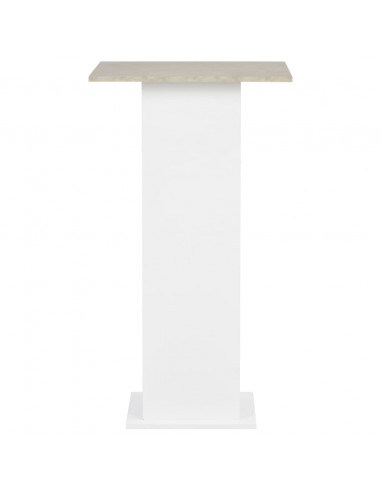 Tavolo da Bar Bianco e Cemento 60x60x110 cm