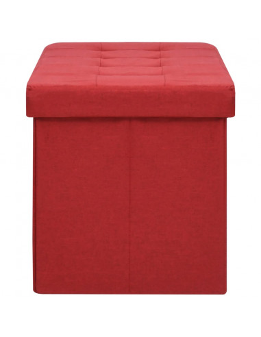 Cassapanca Pieghevole Rosso Vino in Simil Lino