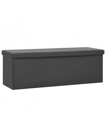 Panca Portaoggetti Pieghevole Grigia in PVC
