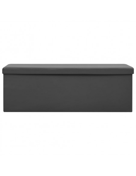 Panca Portaoggetti Pieghevole Grigia in PVC