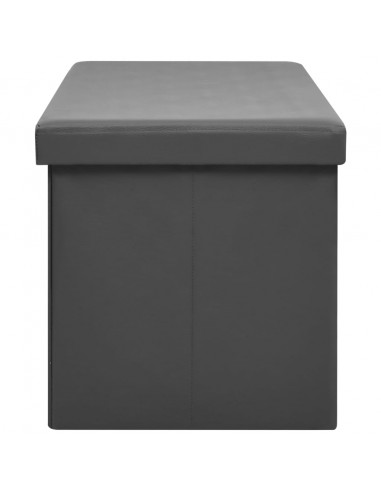 Panca Portaoggetti Pieghevole Grigia in PVC