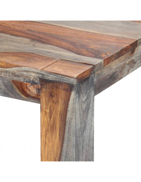 Tavolo da Pranzo Grigio 180x90x76 cm Legno Massello di Sheesham